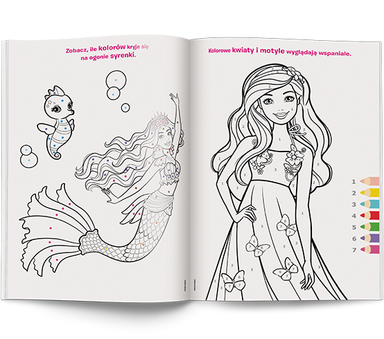 1879 Barbie kolorowanka według kodu Praca zbiorowa