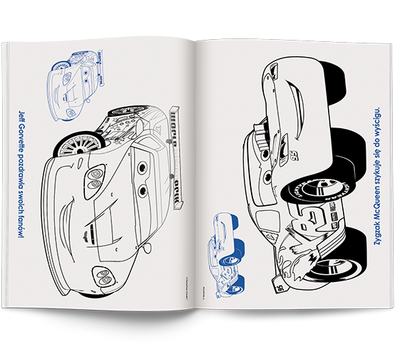 2036 Auta Naklejam i koloruję. Disney Pixar Praca zbiorowa