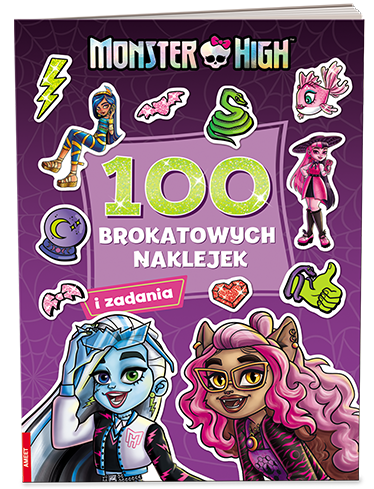 3996 Monster High 100 Brokatowych Naklejek Praca Zbiorowa 