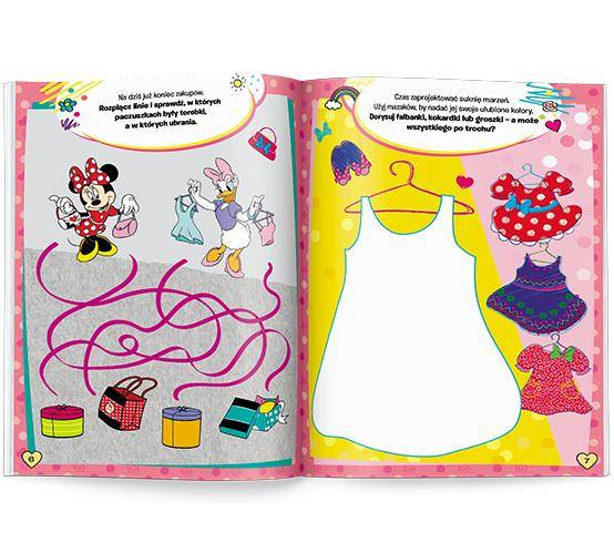 4672 Disney Minnie 100 Brokatowych Naklejek Praca Zbiorowa 