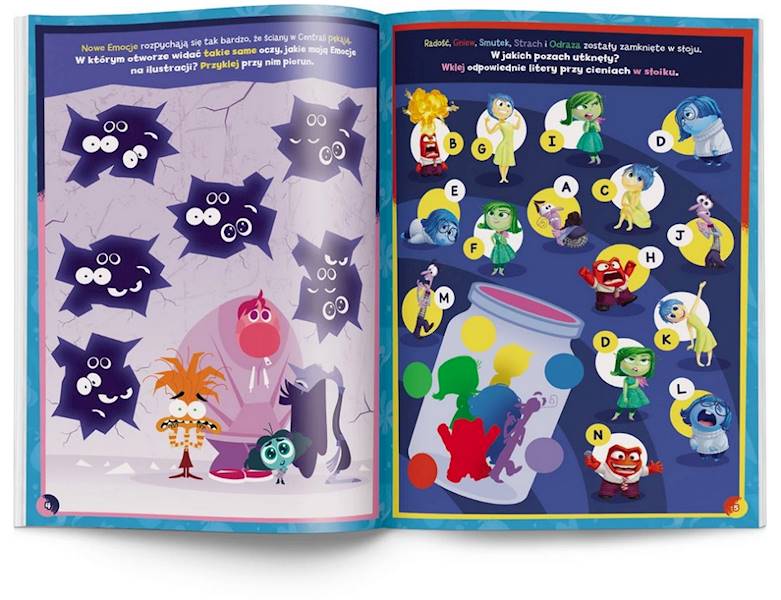 4696 Disney Pixar W Głowie się nie mieści 2 100 Brokatowych Naklejek