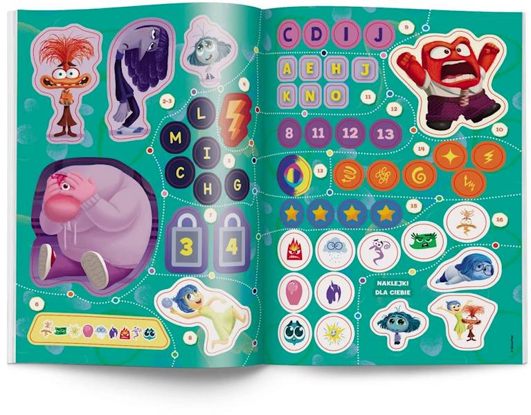 4696 Disney Pixar W Głowie się nie mieści 2 100 Brokatowych Naklejek