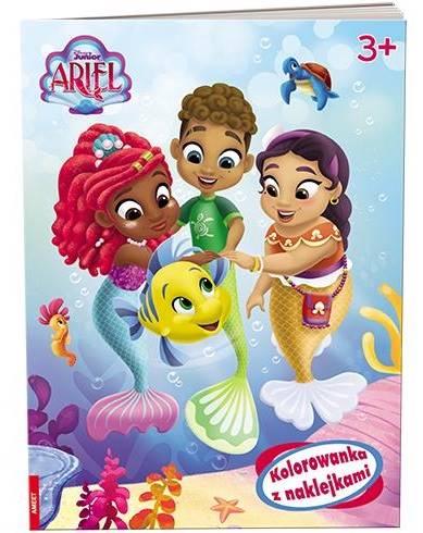4870 Disney Junior Ariel Kolorowanka z naklejkami Praca Zbiorowa