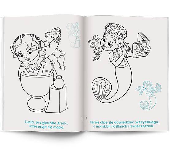 4870 Disney Junior Ariel Kolorowanka z naklejkami Praca Zbiorowa