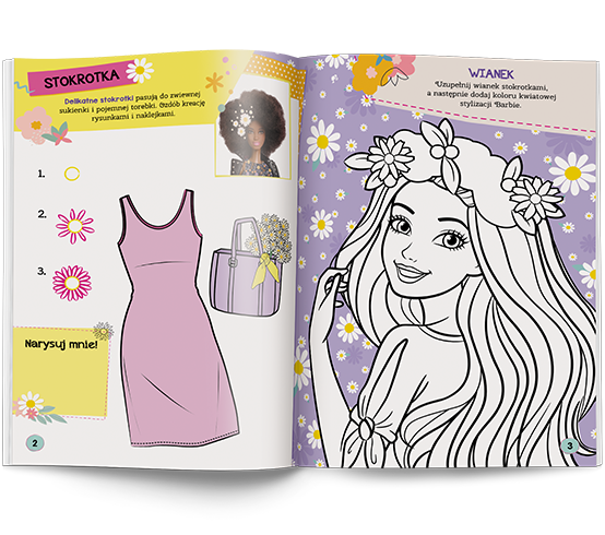 4993 Barbie Kwiaty Rysuję Koloruję Ozdabiam Praca zbiorowa