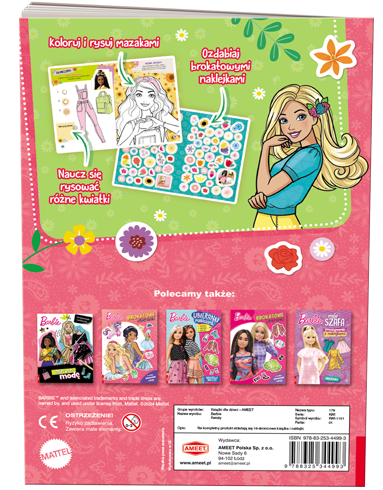 4993 Barbie Kwiaty Rysuję Koloruję Ozdabiam Praca zbiorowa