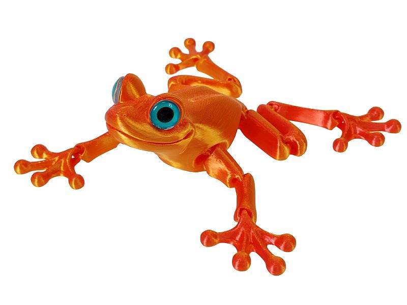 1510 Figurka Żaba 3D Tęczowa i Holograficzna