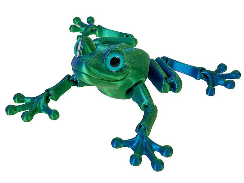 1510 Figurka Żaba 3D Tęczowa i Holograficzna