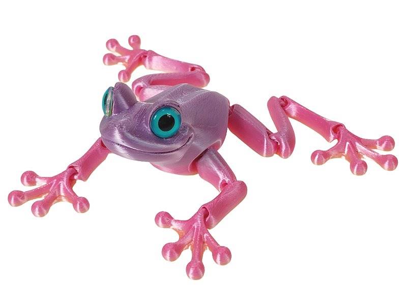 1510 Figurka Żaba 3D Tęczowa i Holograficzna