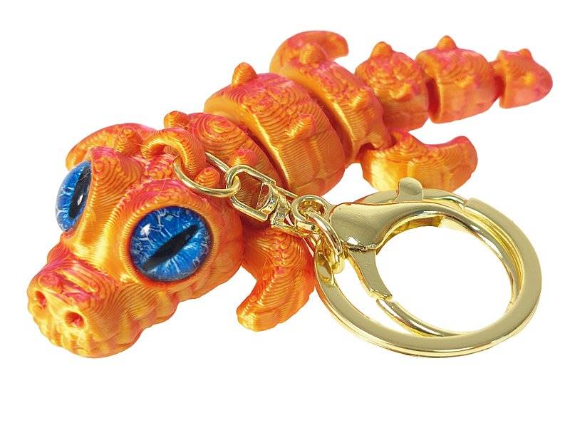 1534 Brelok krokodyl 3D kolorowy błyszczący Breloczek