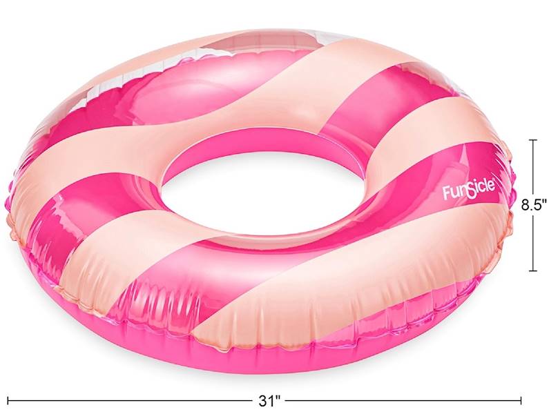 1903 Funsicle 79cm kółko dmuchane koło do pływania z cukierkowymi paskami 