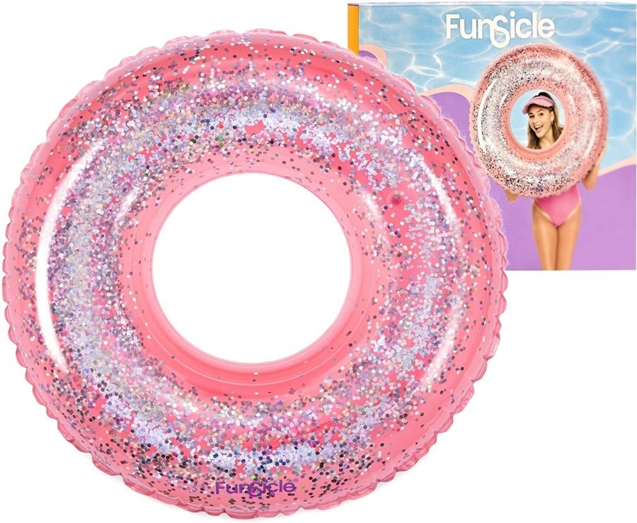 1835 Funsicle kółko dmuchane koło do pływania z brokatem glitter 79cm