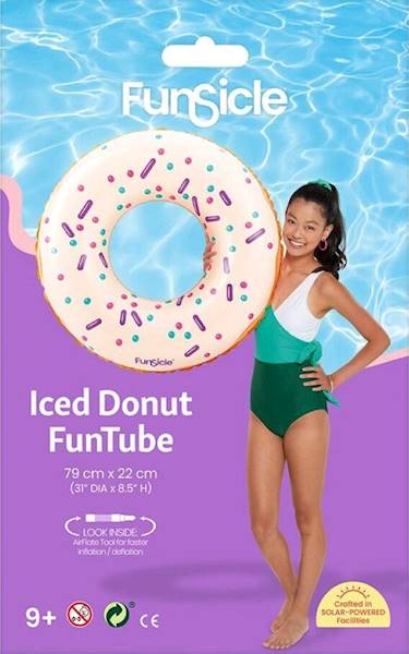 1798 Funsicle 79cm kółko dmuchane koło do pływania Donut pączek