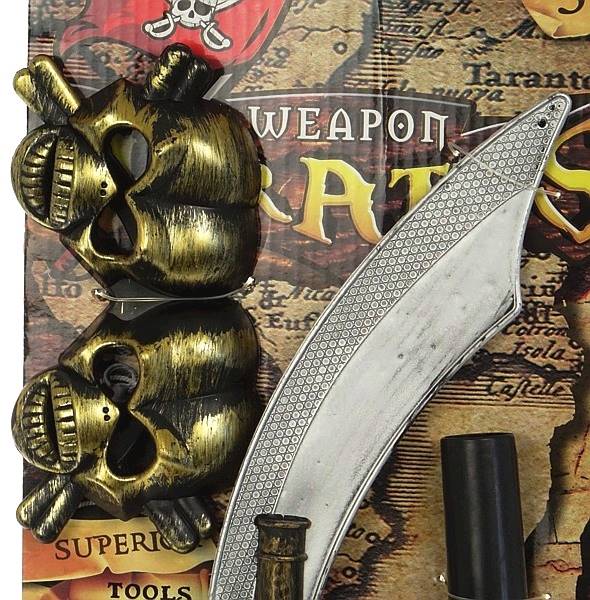 5533 Zestaw piracki szabla luneta okulary