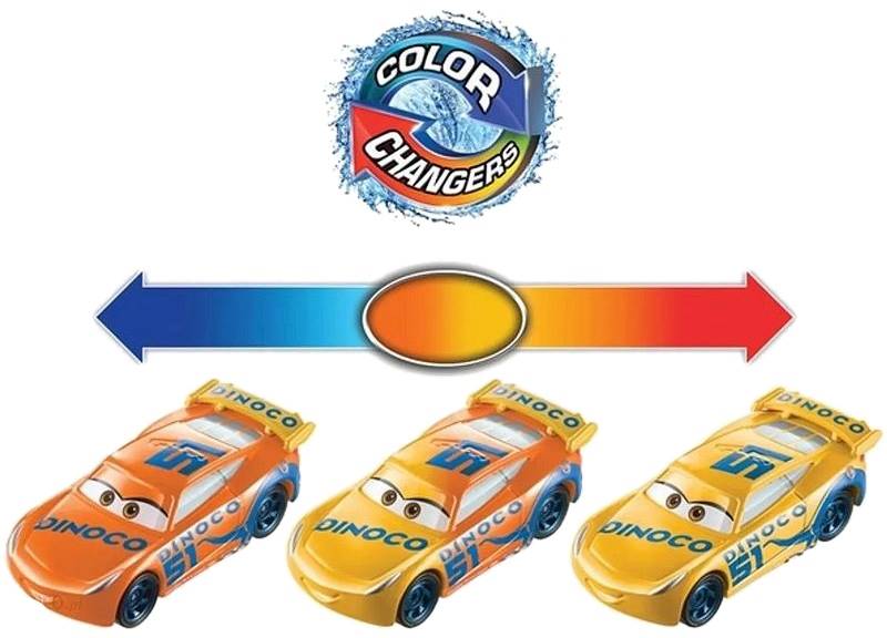 0751 Auto Cars Disney Pixar 2w1 Dinoco Cruz Ramirez zmieniający kolor