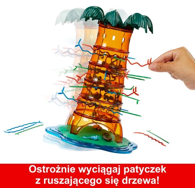 8849  Gra zręcznościowa Spadające małpki Zabawa na drzewie rodzinna Mattel