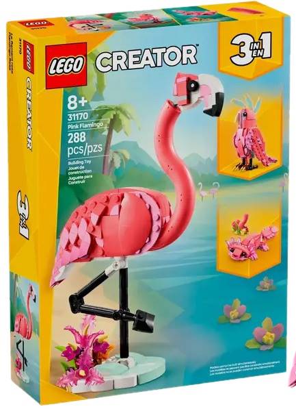 31170 Klocki Lego Creator Dzikie zwierzęta: różowy flaming 288 elementów 