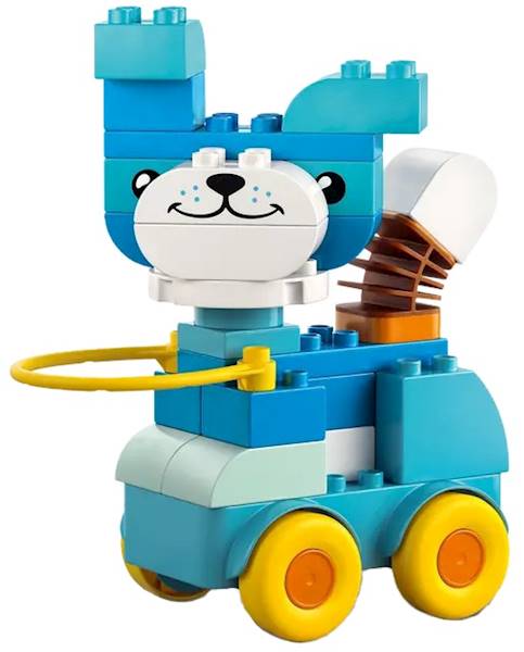 10448  Klocki Lego Duplo 3w1 Zwierzątka na kółkach 58 elementów