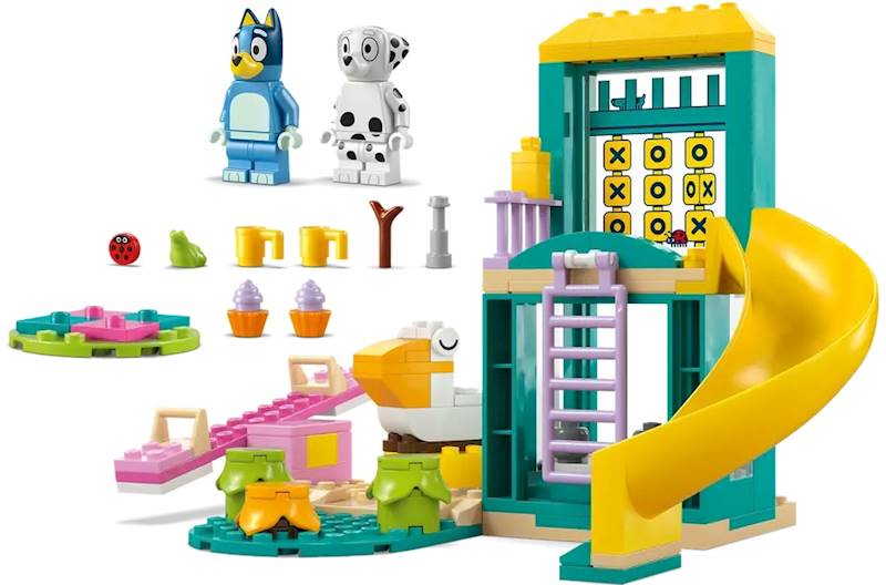11201 Klocki Lego Bluey - Blue i Łatka na placu zabaw 104 elementy 