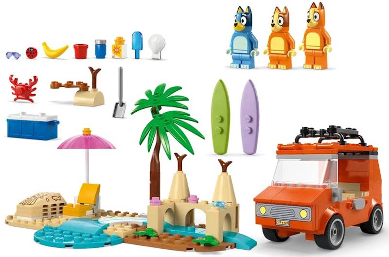 11202 Klocki Lego Bluey - Blue i rodzinna wycieczka samochodem 133 elementy 