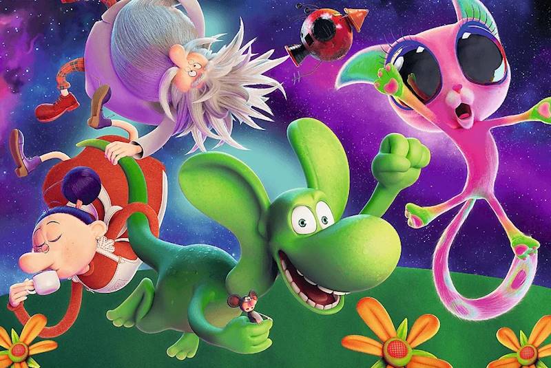 4862 Trefl puzzle 100 elementów Smok Diplodok, Smok Diplodok i przyjaciele 