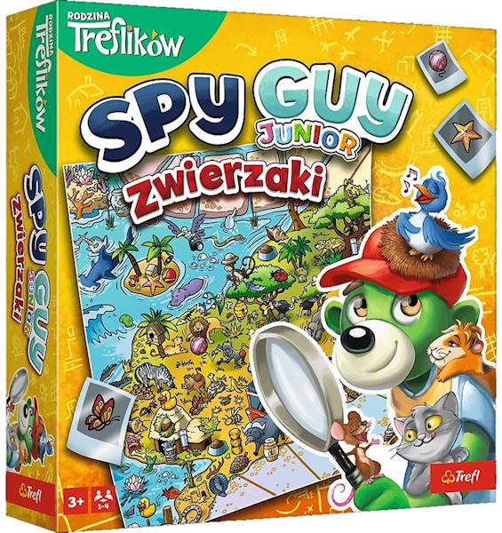 5958 Rodzina Treflików Gra rodzinna Spy Guy Junior Zwierzaki Trefl 