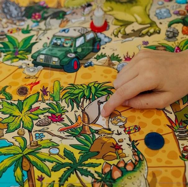 6528 Rodzina Treflików Gra rodzinna Spy Guy Junior Dinozaury Trefl