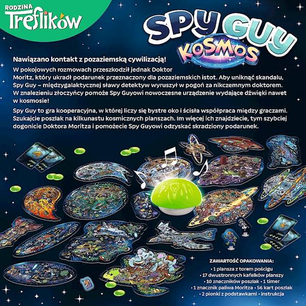 8188 Rodzina Treflików Gra Rodzinna Spy Guy Kosmos Trefl