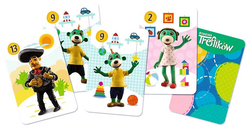 5075 2w1 Gra karciana Rodzina Treflików Piotruś i memo karty