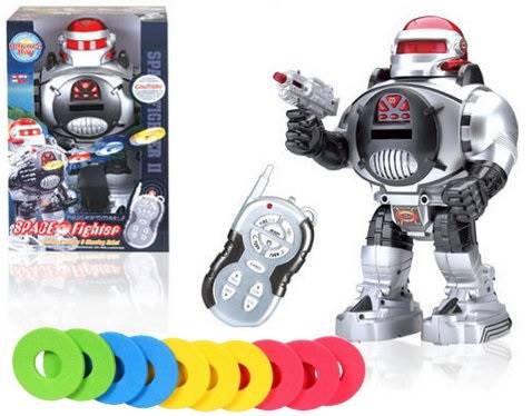 6928 Duży Robot Zdalnie Sterowany Strzela Dyskami Interaktywny Światło