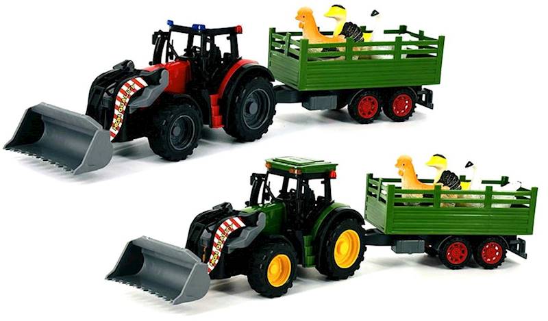 4242 Traktor z turem maszyna rolnicza - ciągnik przyczepa ze zwierzętami