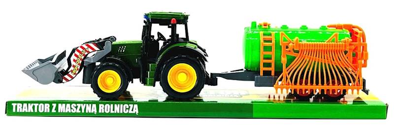 4259 Traktor z turem maszyna rolnicza ciągnik + beczka