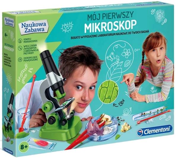 50071 Clementoni Mój Pierwszy Mikroskop Laboratorium Naukowe 50071