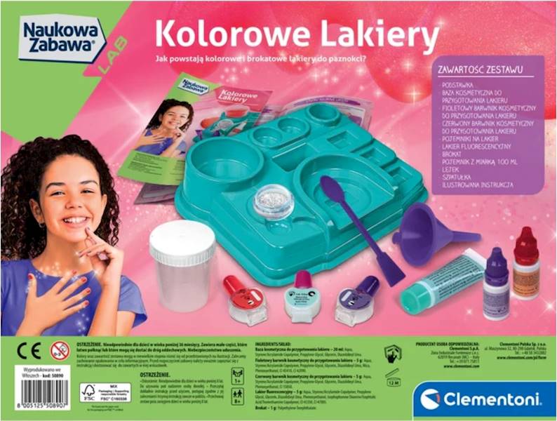 50890 Clementoni Kolorowe Lakiery Naukowa zabawa