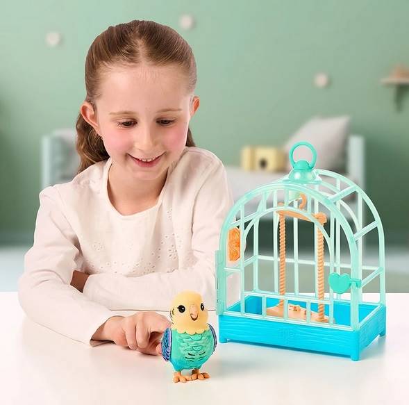 0962 Little Live Pets Interaktywny Mój prawdziwy ptaszek w klatce 