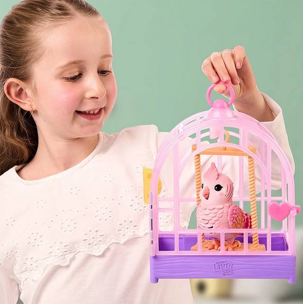 0962 Little Live Pets Interaktywny Mój prawdziwy ptaszek w klatce 