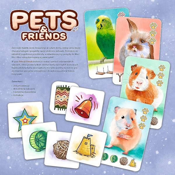 4432 Trefl Gra Planszowa Pets & Friends Zwierzątka