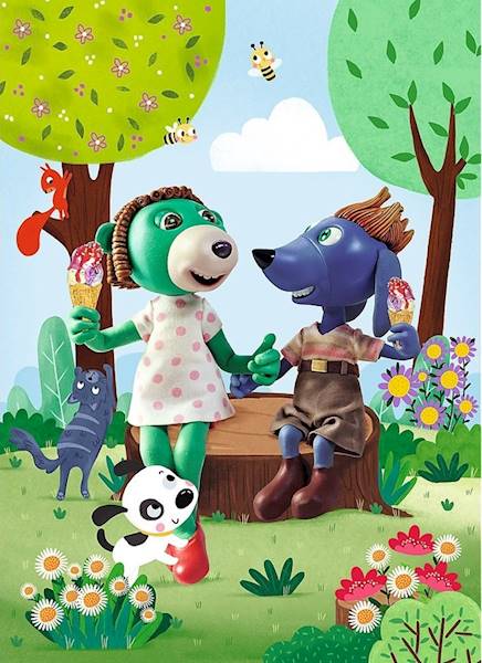 1528 Puzzle Mini Maxi 20 elementów Rodzina Treflików Dzień Treflików Trefl