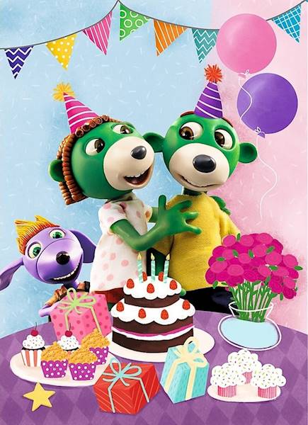 1535 Puzzle Mini Maxi 20 elementów Rodzina Treflików Dzień Treflików Trefl 