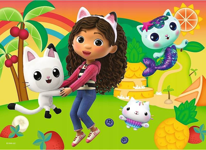 1580 Puzzle Mini Maxi 20 elementów Koci Domek Gabi Kolorowy dzień Gabi 