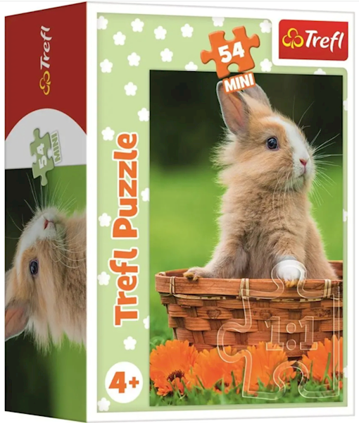  7334 Puzzle mini 54 elementy Urocze zwierzęta Króliczek Trefl