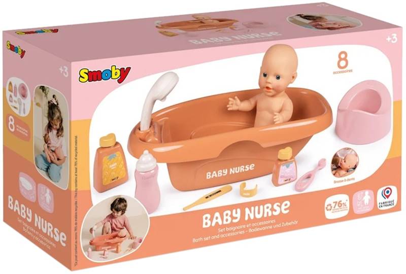 3835 Zestaw do kąpieli dla lalek wanienka nocnik akcesoria Smoby 
