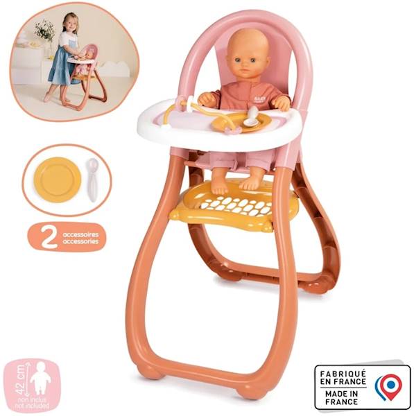 3880 SMOBY Baby Nurse Krzesełko Do Karmienia dla Lalek