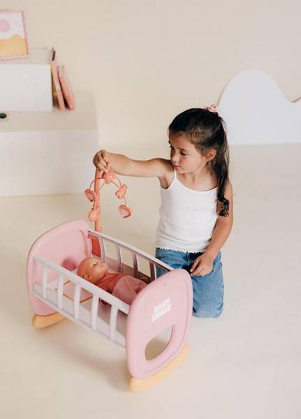 3903 SMOBY Baby Nurse Kołyska z karuzelką dla Lalki Łóżeczko