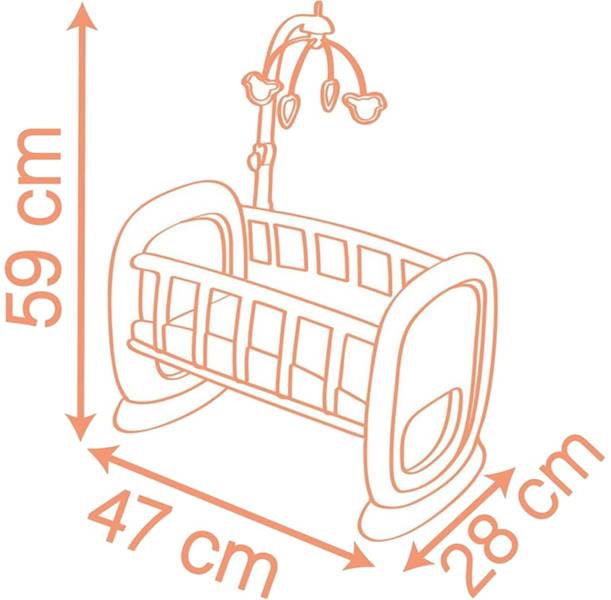 3903 SMOBY Baby Nurse Kołyska z karuzelką dla Lalki Łóżeczko