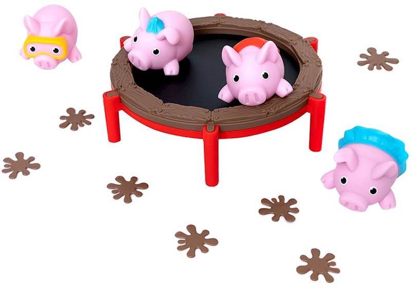 4739 Gra zręcznościowa Świnie na Trampolinie szybka gra rodzinna Goliath