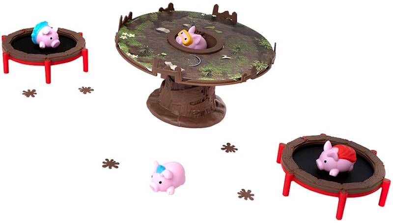 4739 Gra zręcznościowa Świnie na Trampolinie szybka gra rodzinna Goliath