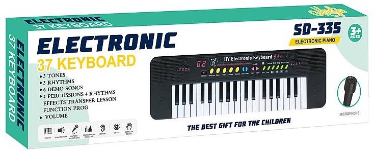 7248 Organki elektroniczne dla dzieci 37 klawiszy mikrofon keyboard 