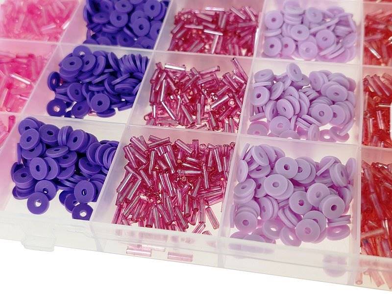 7378 Zestaw koralików do bransoletek i naszyjników 6 kolorów + sznurek 