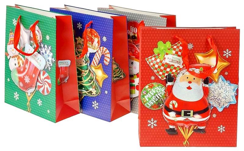 6169 Torba torebka prezentowa świąteczna Boże Narodzenie 32 x 26 x 10 cm 
